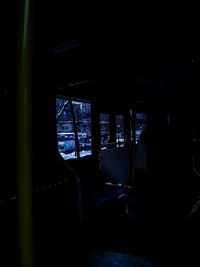 Illuminated interior of car