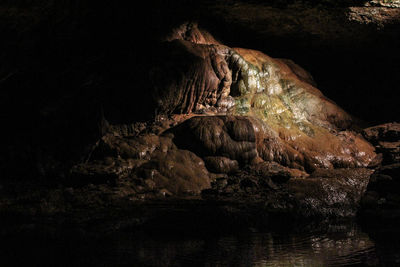 Rock formation in sea