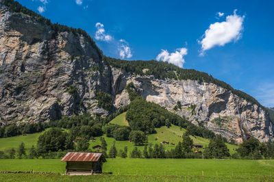 Landscape and nature between lauterbrunnen and strechelberg, switzerland