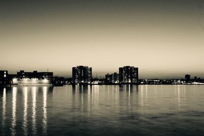 City lit up at night