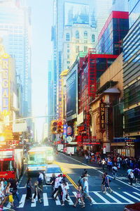 People on city street