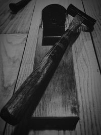 Low angle view of wooden planks