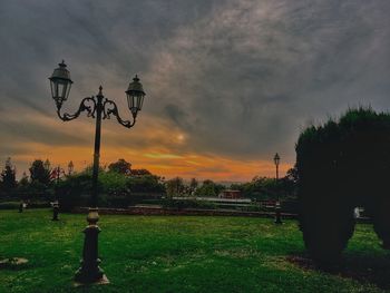 Scenic view of dramatic sky during sunset