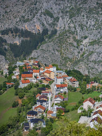 High angle view of townscape