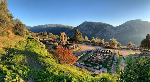 Temple of athena pronaia - delphi, greece.