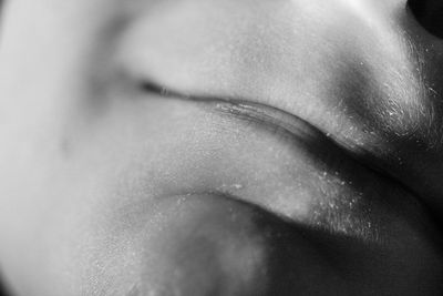 Close-up of woman with eyes closed