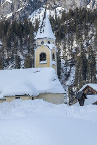 After the snowfall. dusk on the sappada plain. magic of winter.