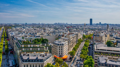 High angle view of cityscape