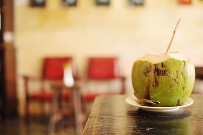 Close-up of drink on table