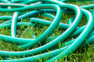 Close-up of rope on field