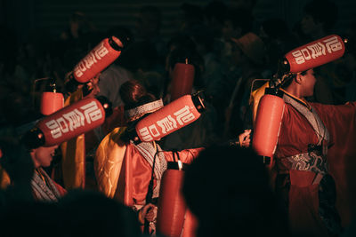Group of people at music concert