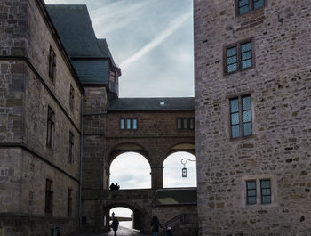 Low angle view of building against sky