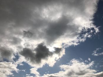 Low angle view of storm clouds in sky