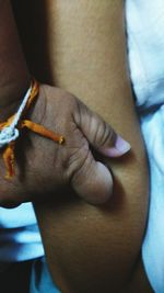 Close-up of baby hand