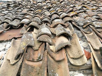 Full frame shot of roof tiles