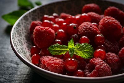 Close-up of berries in plate