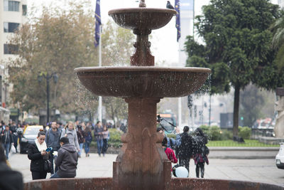 Close-up of fountain in city