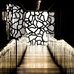 Directly below shot of building interior