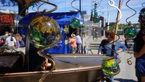 Close-up of hanging outdoors