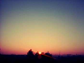 Scenic view of landscape at sunset