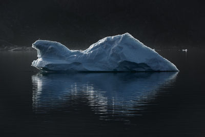 Scenic view of frozen lake