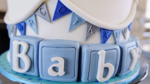 Close-up of birthday cake on table