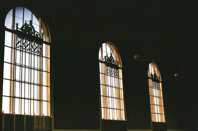 Arch windows in building