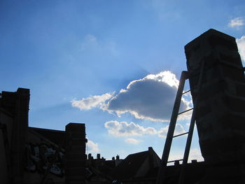 Low angle view of built structure against sky