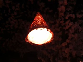 Close-up of illuminated lamp