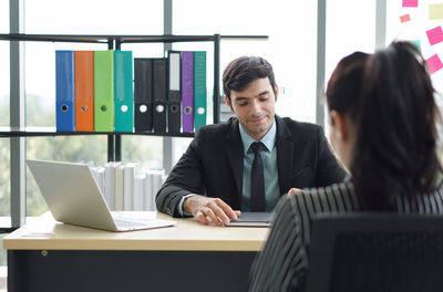 Business people having discussion at office