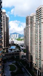 Modern buildings in city against sky