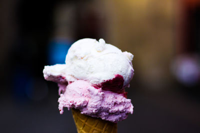 Close-up of ice cream cone