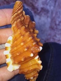 Close-up of hand holding ice cream