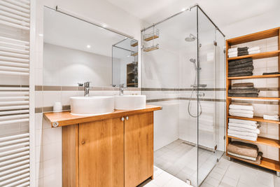 Interior of modern bathroom