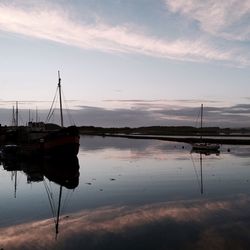 Boats in sea