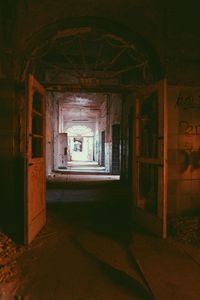 Interior of abandoned building