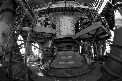 Low angle view of metallic structure