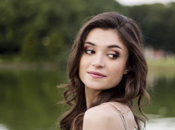 Close-up portrait of young woman