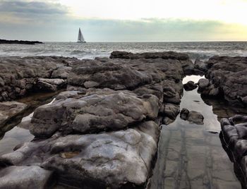 Scenic view of sea against sky