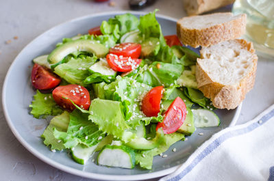 Close-up of food in plate