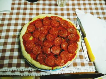 Close-up of served food