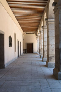 Empty corridor of building