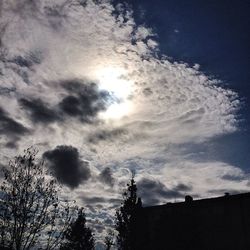 Low angle view of cloudy sky