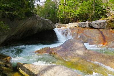 River flowing through rocks