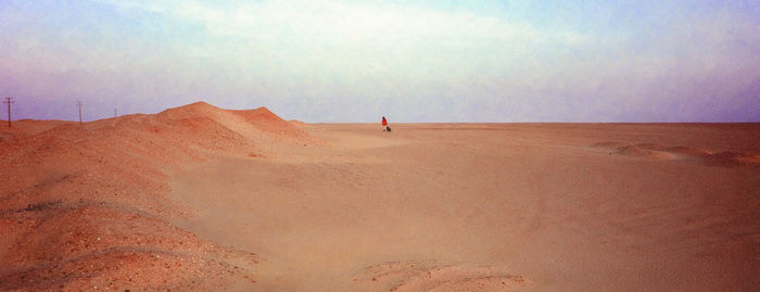 Scenic view of desert against sky