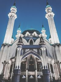 Low angle view of building against clear sky