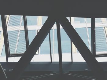 Low angle view of modern building against sky