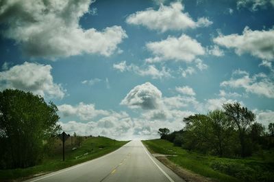 Road passing through trees