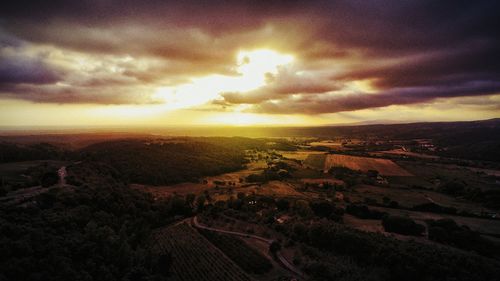 Clouds over landscape