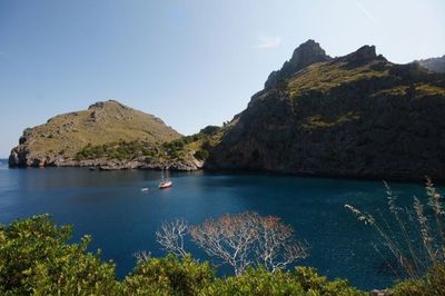 Rock formations in sea